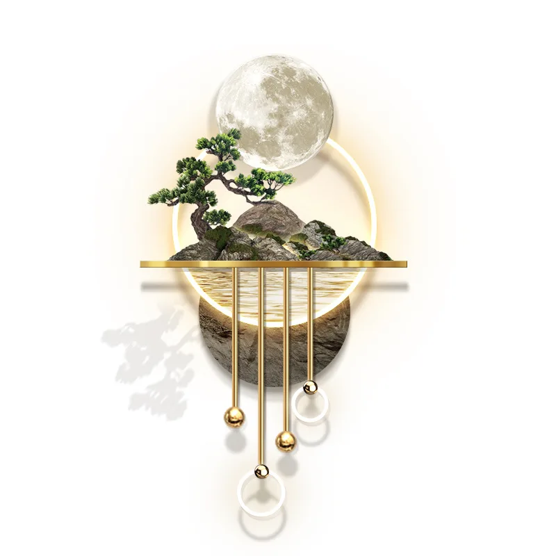 

3D three-dimensional entrance decorative painting aisle corridor light luxury high-end