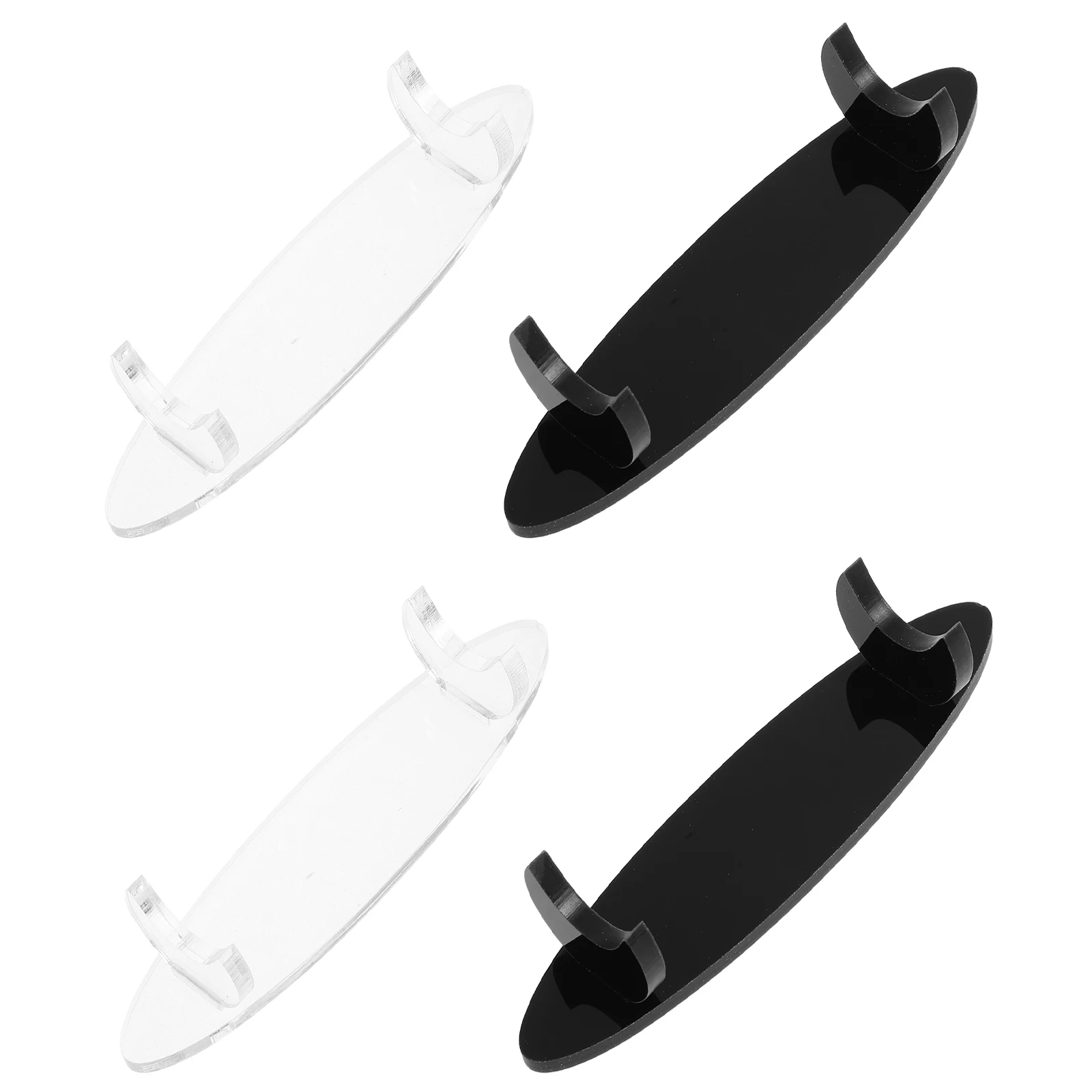 

4pcs Acrylic Pen Holder Makeup Brush Rack Desk Accessories Black Office Stationery Organizer Portable Space Saving