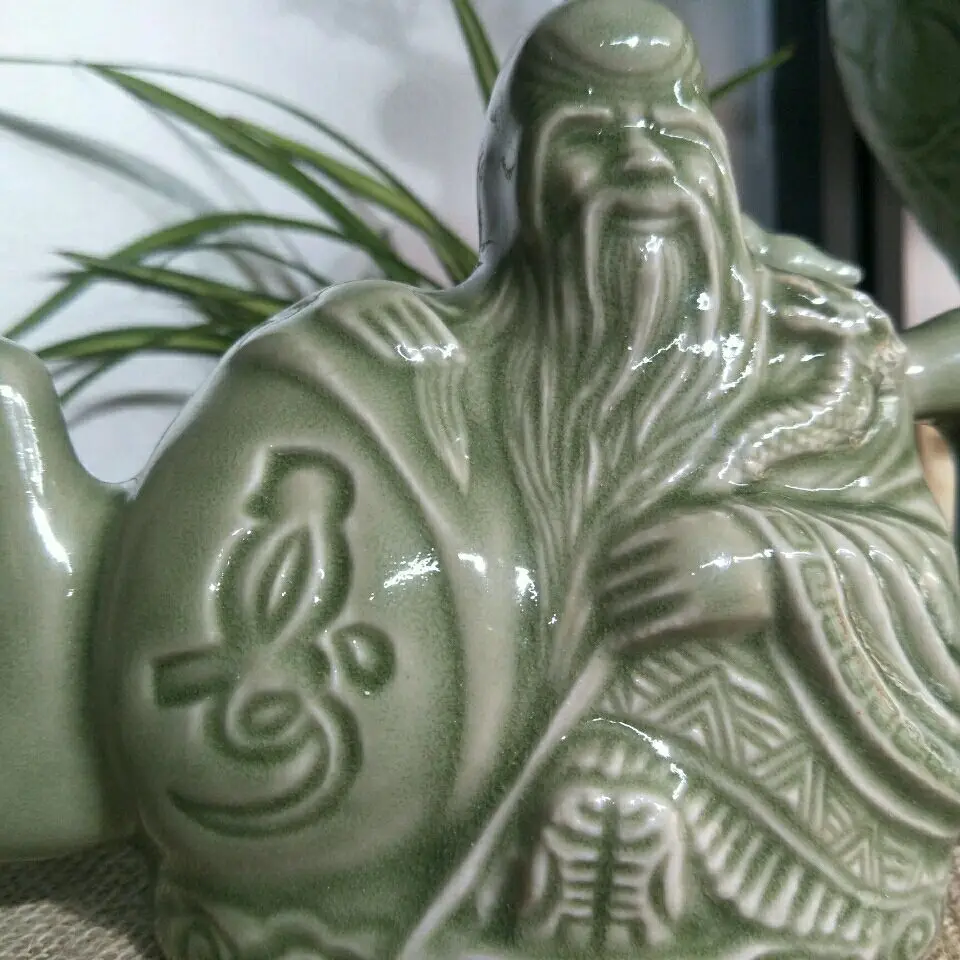 7.1 "الصينية العتيقة السيراميك غلاية الشاي الأخضر وعاء القتلة إبريق الشاي اليدوية