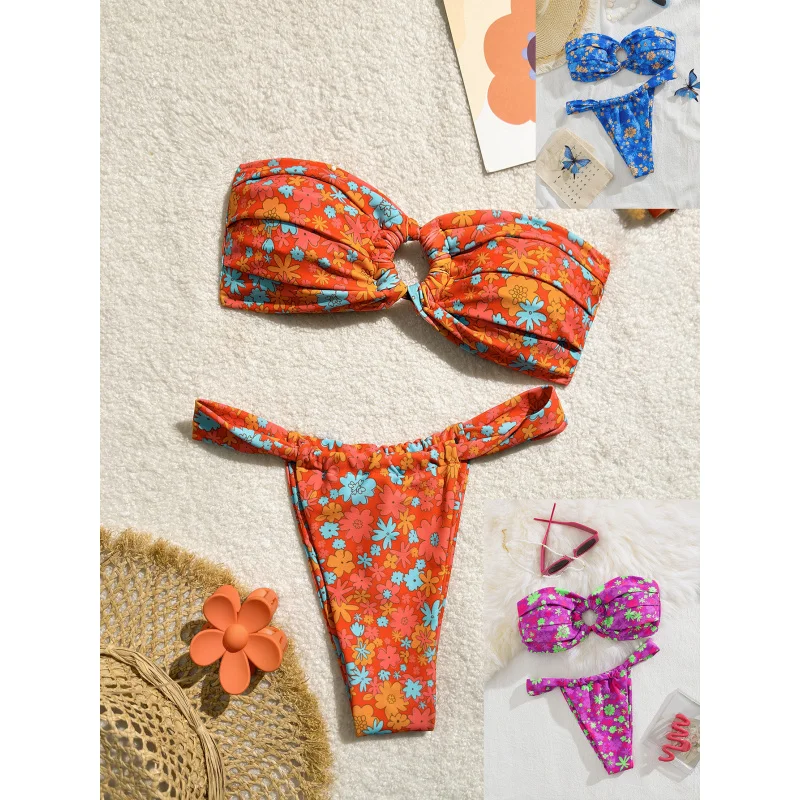 

2025New Bikini Sexy Suit Two-piece Summer Printed Ladies Beach Swimming Suit