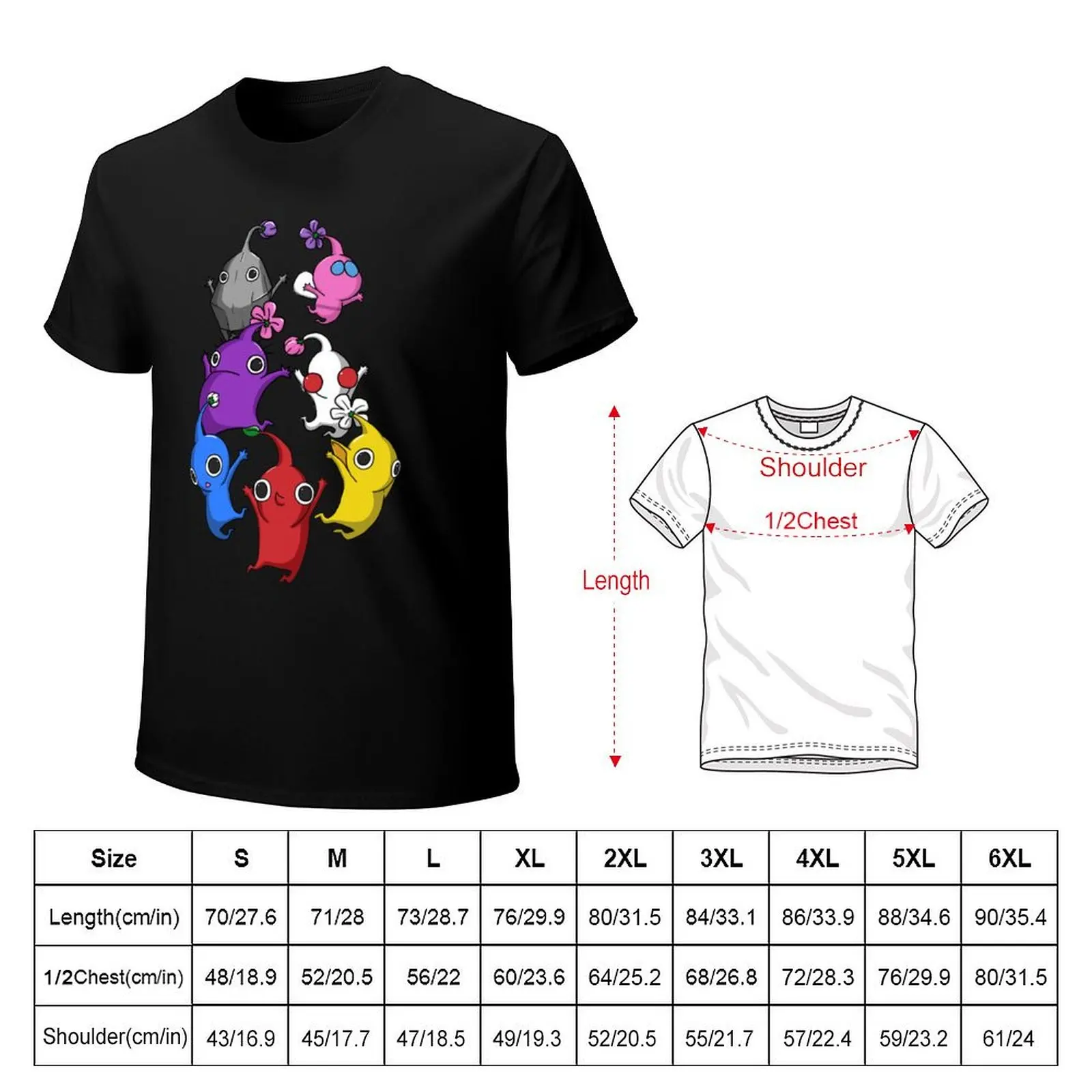 Jumping Pikmin T-Shirt Plus Size Lightweight Tee Shirt