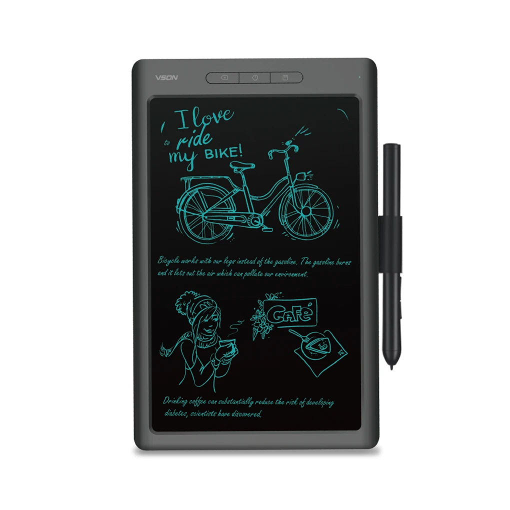 

Vson Computer Drawing Painting Boards 8192 Level Pressure Electronic Tablet with Pen Office Digital Graphic Panel Black