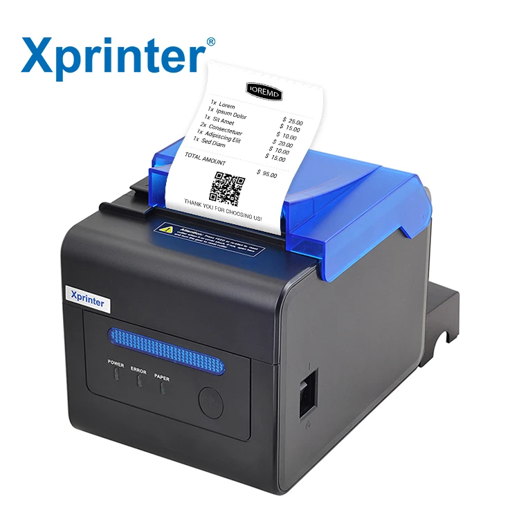 

Термопринтер для чеков Xprinter XP-T300L/C300H от китайского производителя, 80 мм, с LED-подсветкой и звуковой сигнализацией