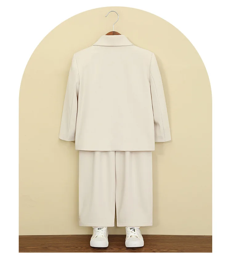 Anzug-Set für Jungen A5055, Kinderkostüm für Bühnenauftritte, Partys, Laufstegshows, Blazer für Blumenjungen, formelles Outfit für Geburtstagsfeiern – Detail 16