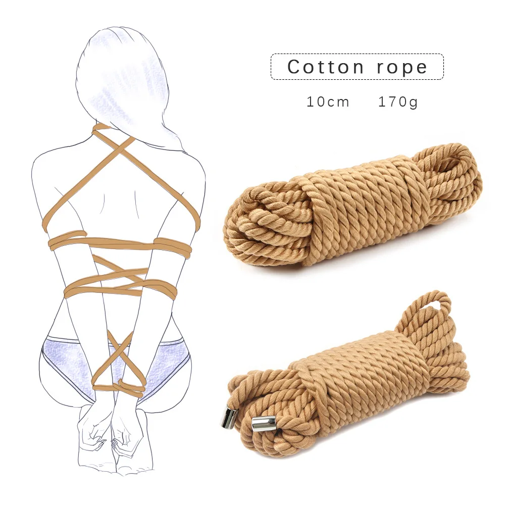 20M Sex Cotton Rope BDSM Restraint Slave Sex Toy Couple Restraints Sexope Adult 18+ Game Sextoy Handcuff Ankle Cuffs Toy Kits