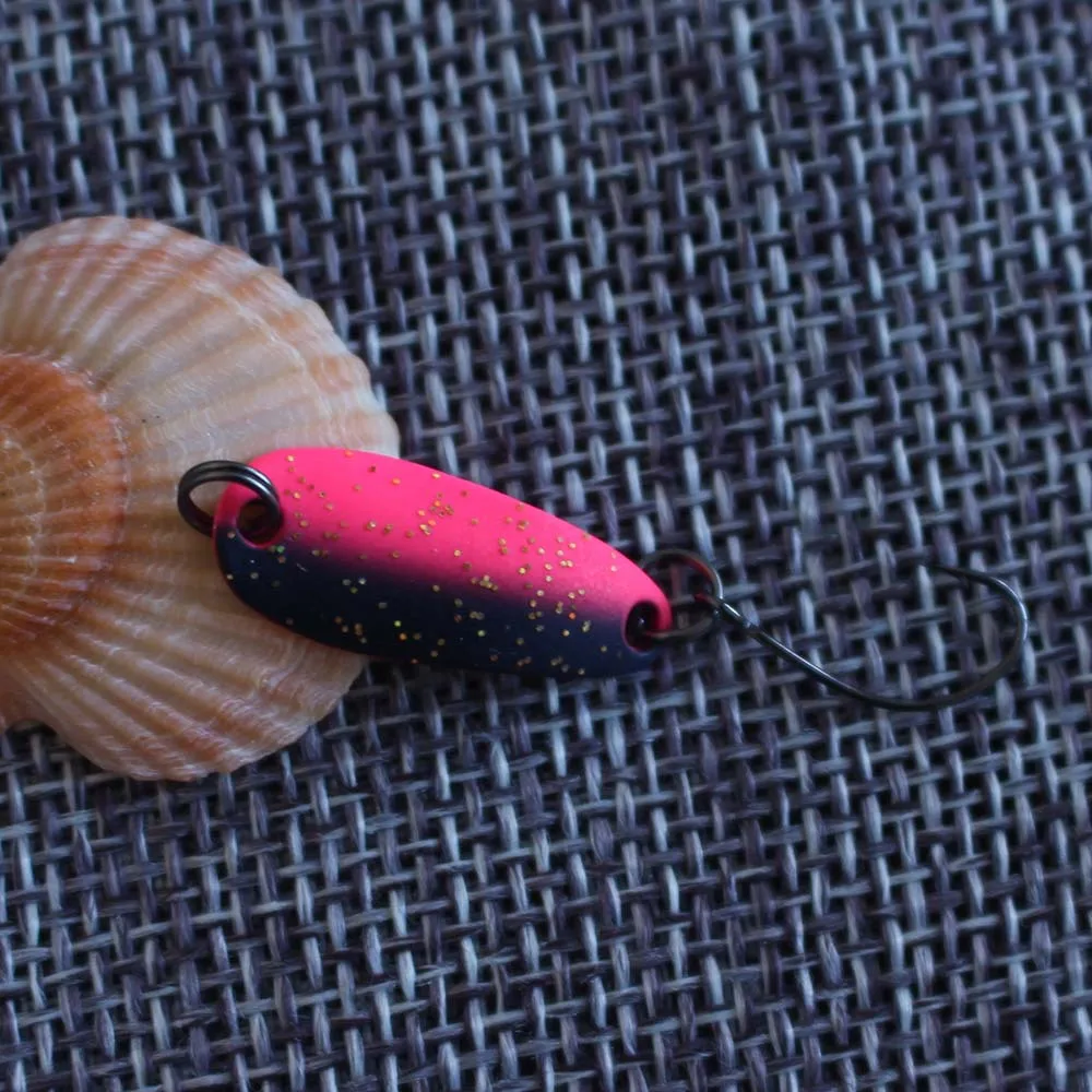 

5Pcs/set Spoonbait Fishing Lure 1.4g 22mm Copper Spoon Spinner UV Luminous Coat S-shaped for Trout Bass Freshwater Pesca Tackle