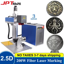 3D Laser Deep Engraving JPT Mopa 2.5D Fiber Laser Marking Machine Ezcad3 3D Relief Effects Cutting Jewelry Engraving Metal