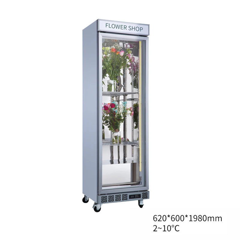 

Commercial Flower Store Freezer Vertical Flower Refrigerator Display Cabinet Air-Cooled Frost-Free Flower Preservation Cabinet