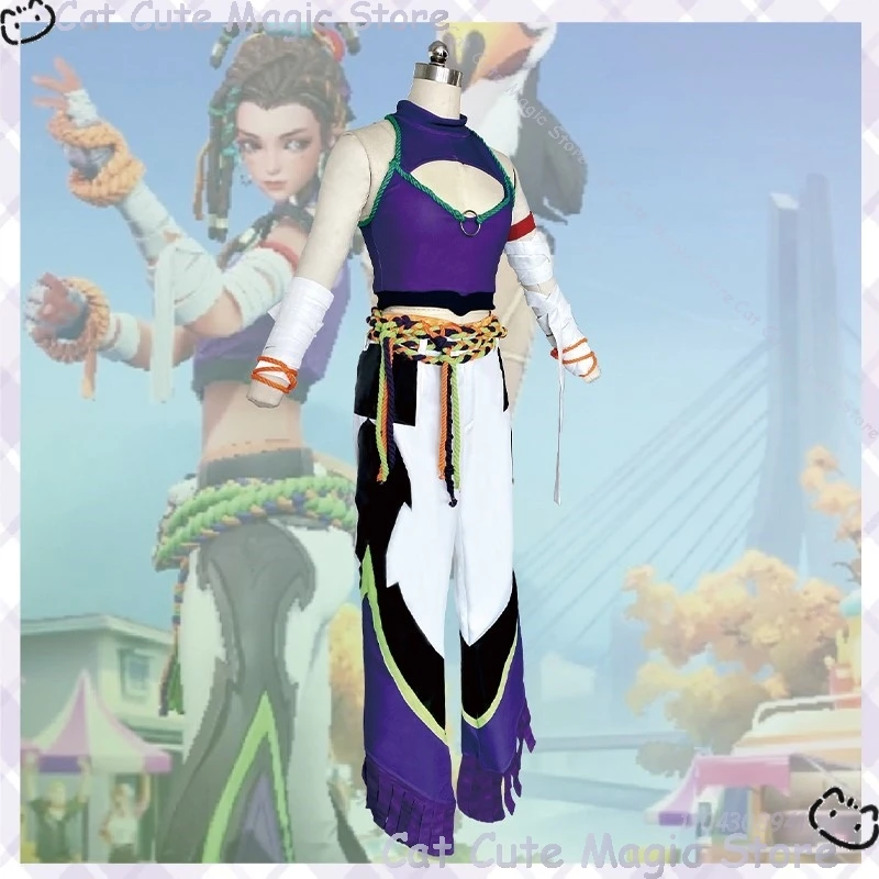 أزياء هونر أوف كينغز جرلي بوب ماين التأثيرية أزياء الهالوين كارنيفال ملابس آذان ذيل شعر مستعار مهرجان كوميك كون الهالوين #3