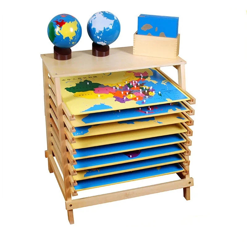 Children's educational teaching toys map frame Chinese puzzle world map for kids panel  training equipments