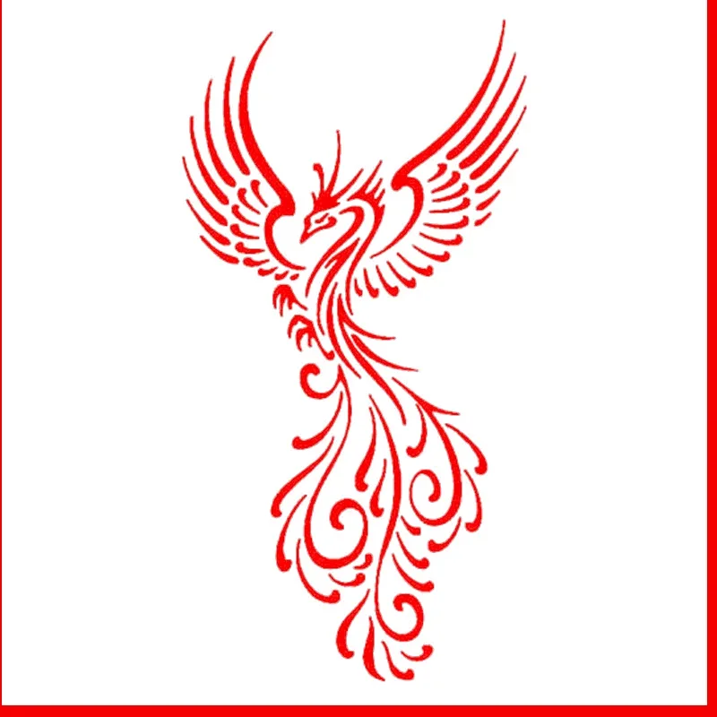 Car Sticker Phoenix Pattern Caravan Accessories Decoration Products Vehicle Supplies Anime Stickers Exterior Parts Decals Cute,