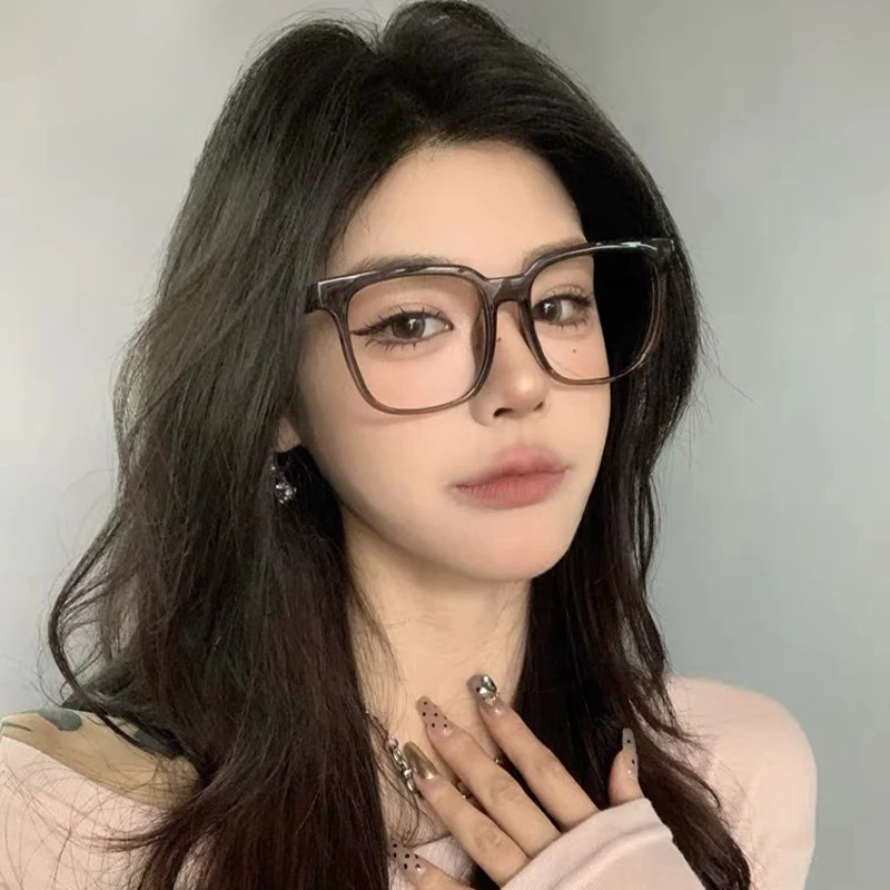 Korean version of minimalist square-shaped anti-blue-light glasses, decorative frames for both men and women