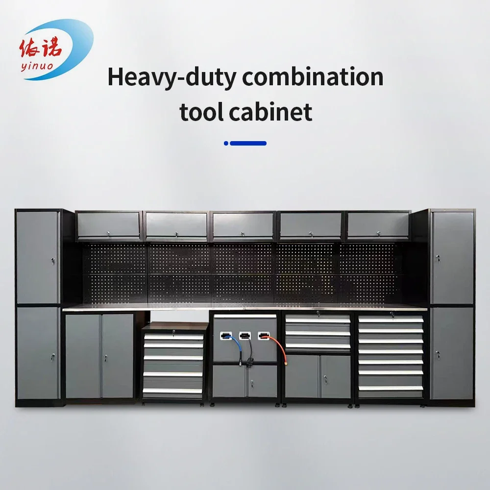 Auto Repair Workstation Combination Tool Cabinet Cart Multifunctional Metal Workshop Workbench Iron Auto Repair Tool Cart