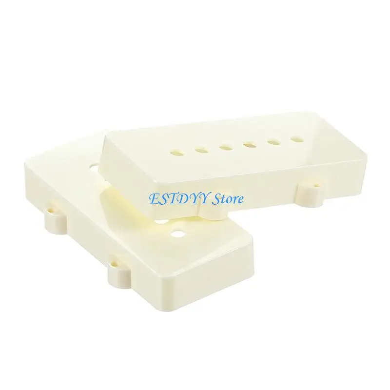 G6DE 2pcs old Aged White Plastic Guitar Pickup Covers for Guitar Models Simple Mount measurements