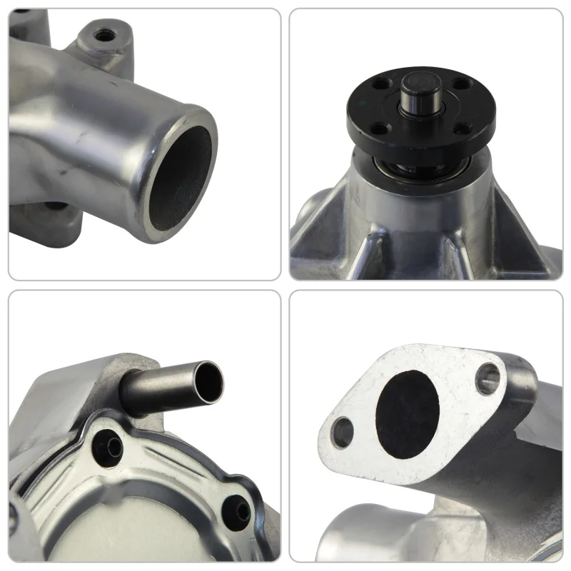 Water Pump Mechanical High Volume Big Block Aluminum For Ford FE 352 361 390 406 428 1965-1976 V8 Engines Satin/Polish Silver