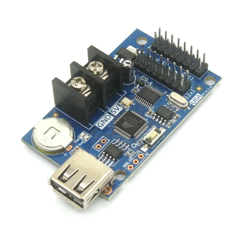 HD-U6A USB Port 32*320 Pixels Single Color LED Control Card Asynchronous Controller max 20pcs p10 Display Module Support