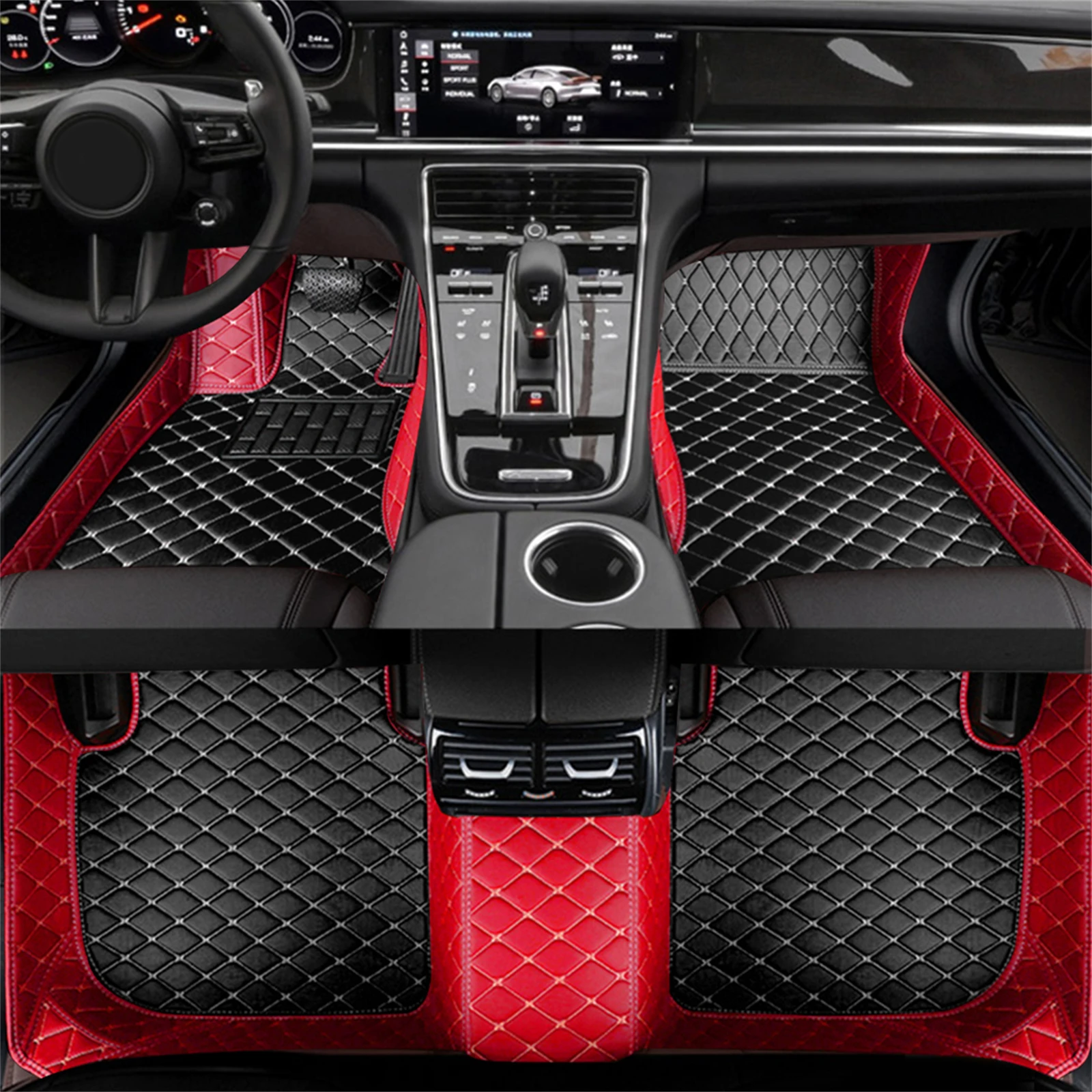 Custom Style Car Floor Mats for BMW X1 E84 2009-2015 Year Interior Accessories Carpet Two Color Puzzle