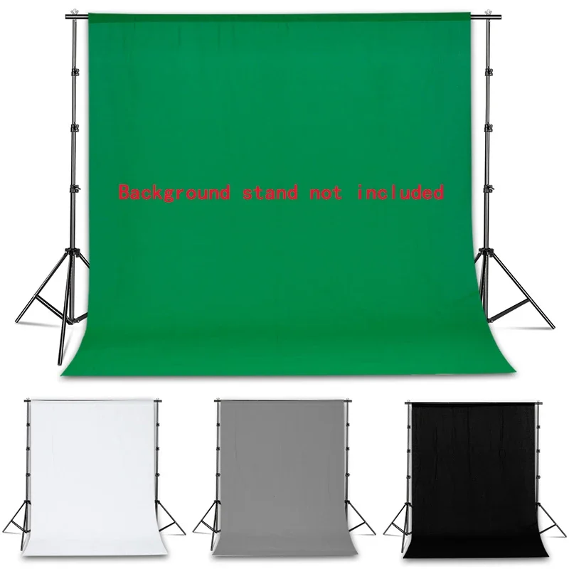 SH Photography Photo Background Green Screen Backdrop Professional White/Black/Gray Smooth Muslin Backdrops For Photo Shoot Prop