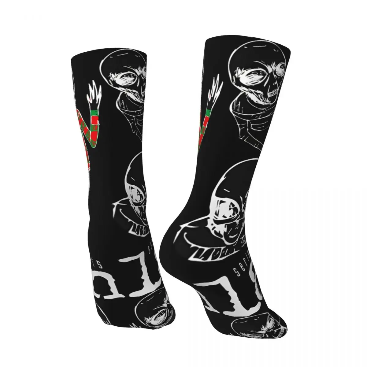 Funny Crazy compression Unbelievable Sock for Men Hip Hop Harajuku Experiments Lain Happy Quality Pattern Printed Boys Crew Sock