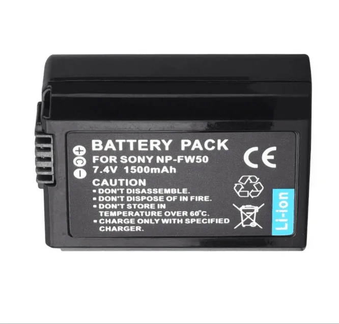 NP-FW50 NPFW50 FW50 Battery For SONY A6000 α6000 A6400 A5000 A6300 A7M2 A7R II 1500mAh Camere Battery USB Battery Charger
