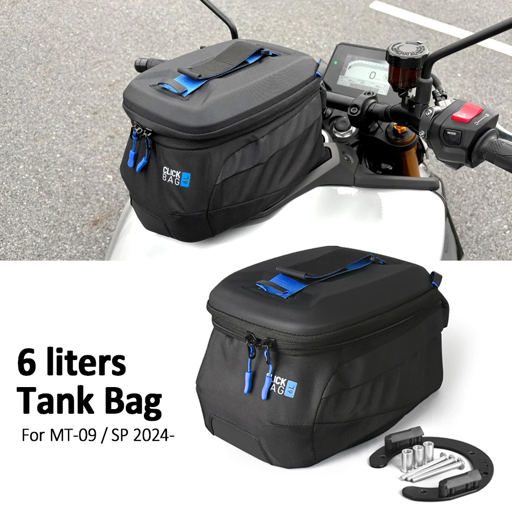 

New Motorcycle Accessories Black Tank Bag Quick Release 6L Luggage Bags FOR YAMAHA MT 09 SP MT-09 MT09 2024 2025 2026