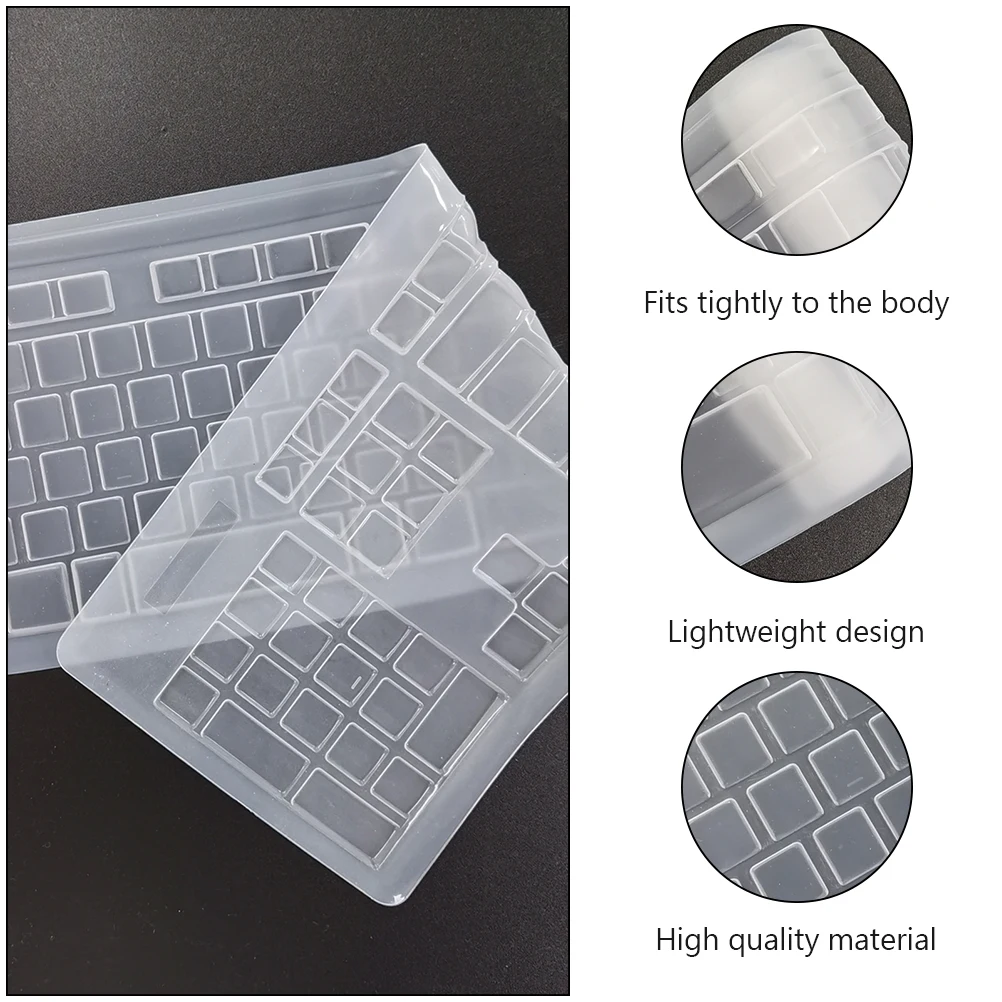

2pcs Silicone Keyboard Cover Waterproof Dust Proof Protective Film For Mk270 Soft Lightweight Easy Storage Durable Compatible