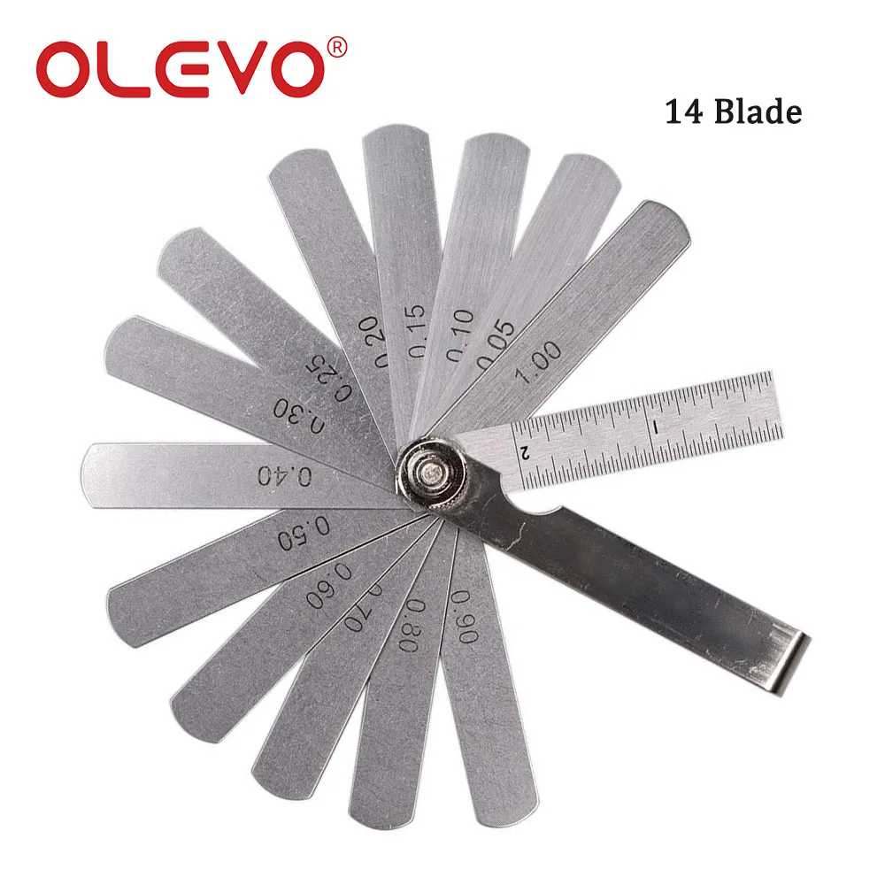 OLEVO 9/14 Blade Dental Orthodontic Gauge Measuring Gap Ruler Interproximal Enamel Reduction IPR Stainless Steel Dentistry Tool