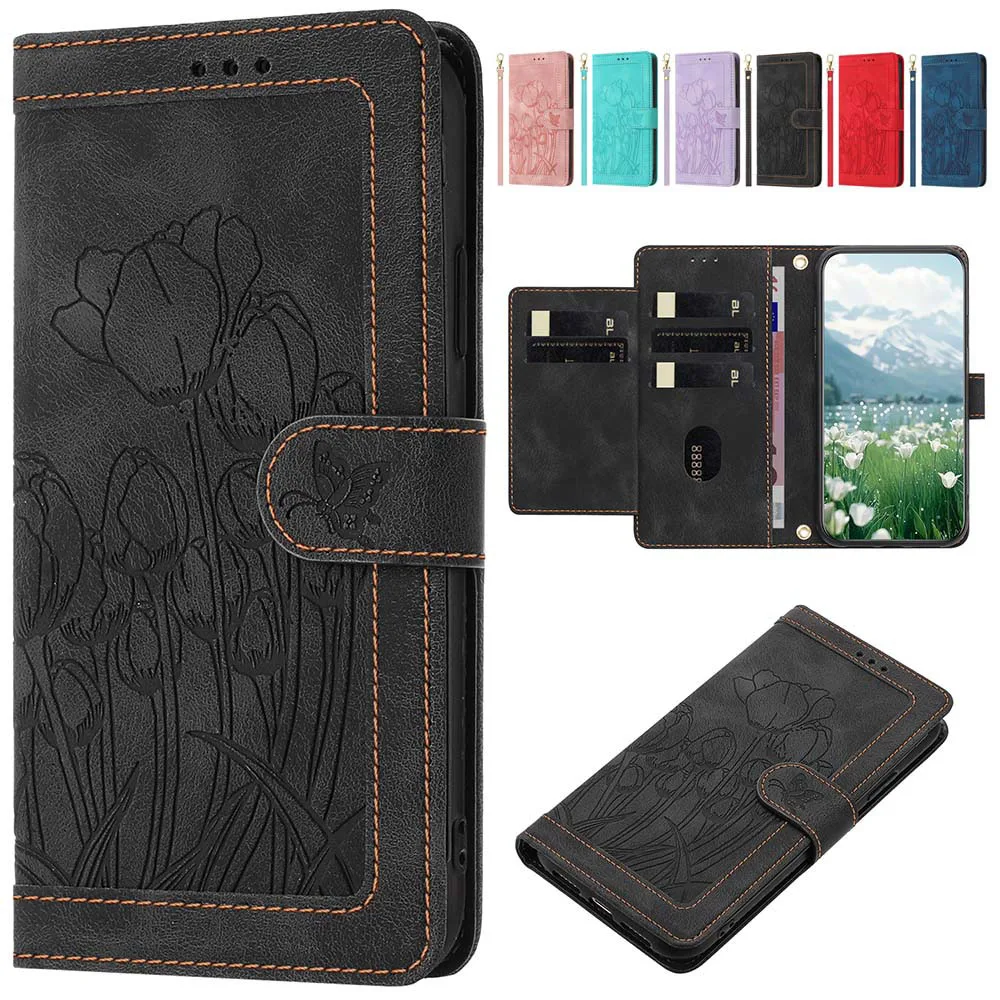 Multi card Slot Holder Wallet Case For iPhone 16 Pro Max 15 Plus 14 13 12 11 10 X XS XR 7 8 Plus Flip Leather Wrist Strap Cover