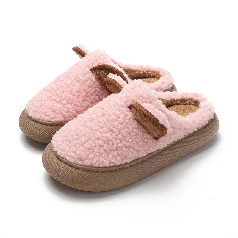 Furry Women Indoor Home Slippers Warm Plush Winter Slippers for Women Fashion House Platform Shoes Slippers Soft Couples Slides