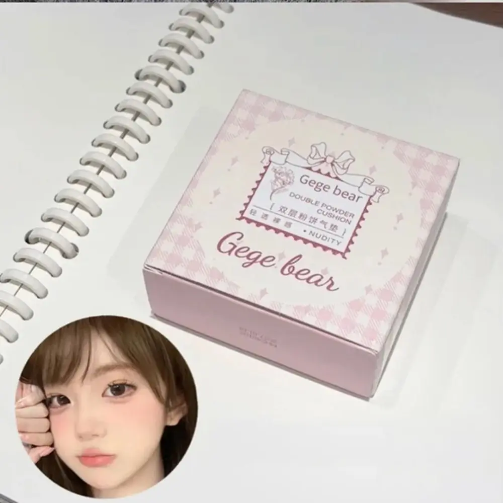 

Natural Finish Matte Face Pressed Powder 2 In 1 Whitening Cream Oil Control Foundation Clear Texture Lasting Brightening