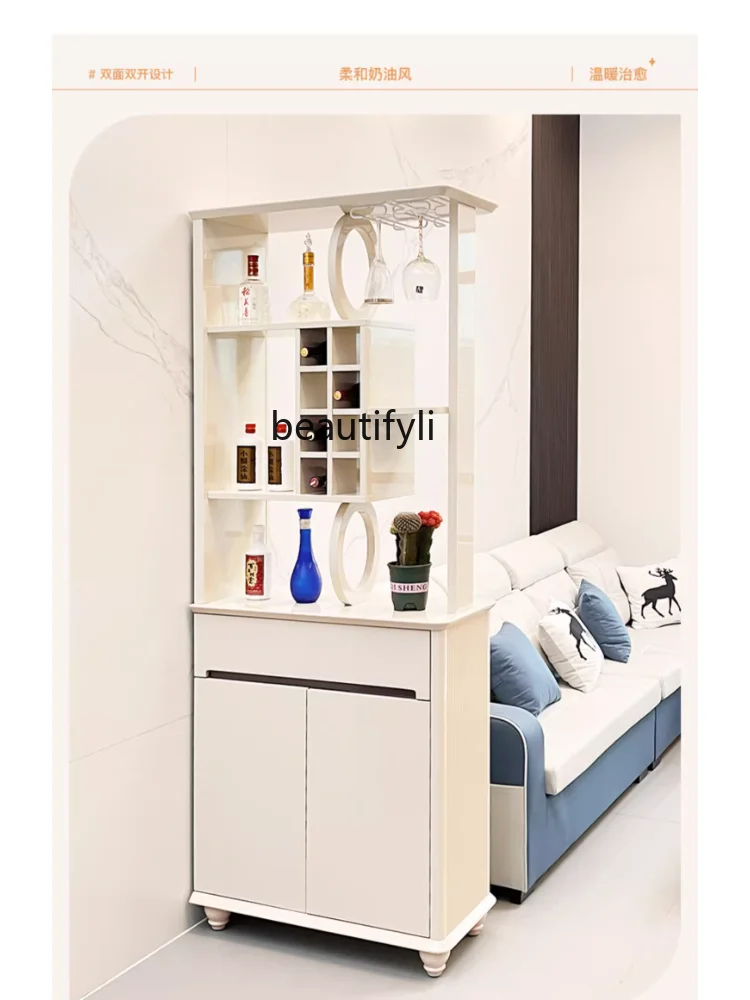 Household Living Room Double-Sided Hallway Small Apartment Wine Cabinet Modern Minimalist Lobby Entrance Cabinet furniture