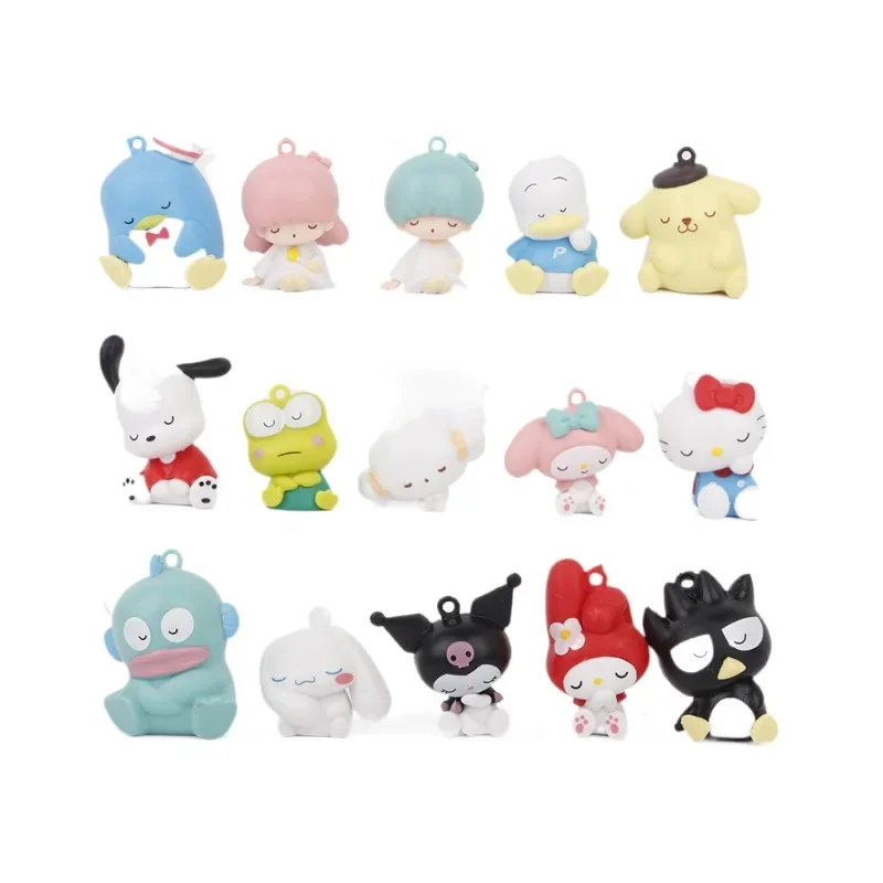 

15 шт./4,5-5 см sanliо коллекция наплечного сна Meileti Kuromi, модель торта, фигурка, игрушка, подарок на день рождения