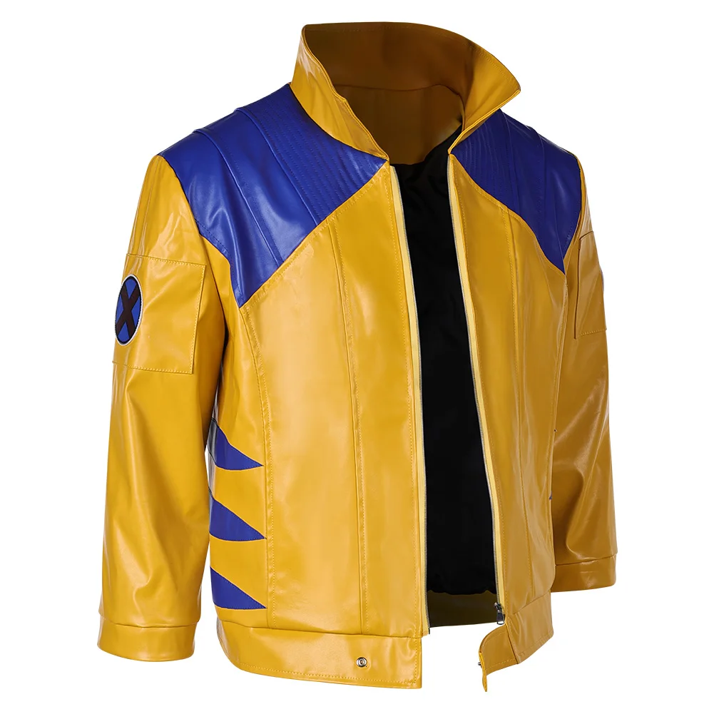 Wolf Logan Cosplay Men Jacket Coat Game Rivals Costume Fantasia Disguise Man Leather Jacket Superhero Halloween Carnival Suit