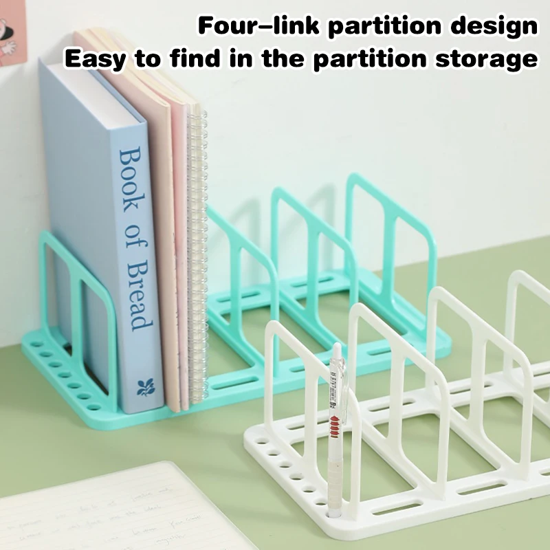 Multi-function Bookend Stand, Removable Desk Organizer for Book & Magazine Storage, Home Office Shelf.