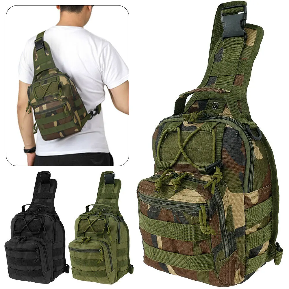 

Hiking Trekking Backpack Sports Climbing Tactical Shoulder Bags Camp Hunting Daypack Outdoor Fishing Chest Sling Bag