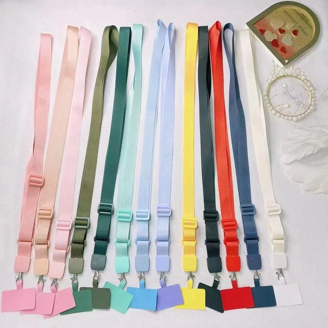 Correa de cuello para teléfono móvil, cuerda antipérdida para llaves, soporte para teléfono móvil, cordón para colgar Tarjeta de parche
