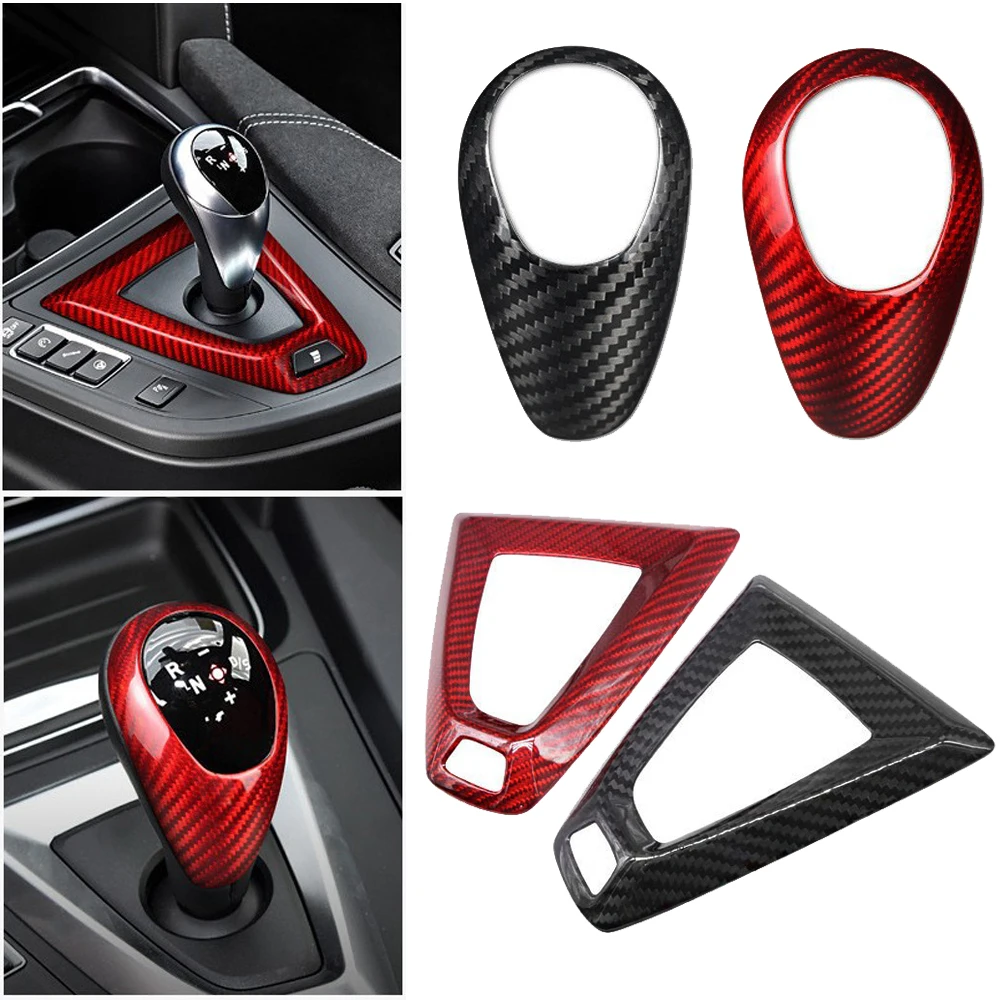 

Carbon Fiber Gear Shift Knob Cap&Base Cover Sticker For BMW M2 F87 M3 F80 M4 F82 M5 F83 F10 F85 X5M F86 X6M F12 F13