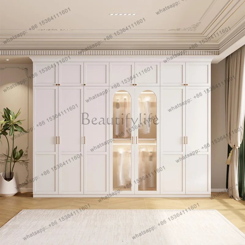 American Children Bedroom Wardrobe Green French Cream European Storage Open Closet Cabinets Clothes 2025 Armario Furniture
