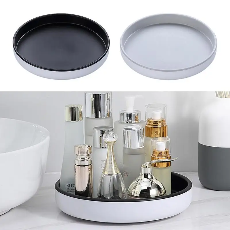 360 Degree Rotation Kitchen Turntable Non Skid Spice Rack Cosmetic Makeup Organizer Jar Holder Household Cabinet Organizer