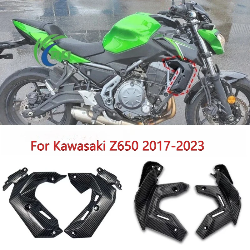

2023 New Z650 Motorcycle Accessories Radiator Side Cover Panel Fairing Cowl Fit For Kawasaki Z 650 2017 2018 2019 2020 2021 2022