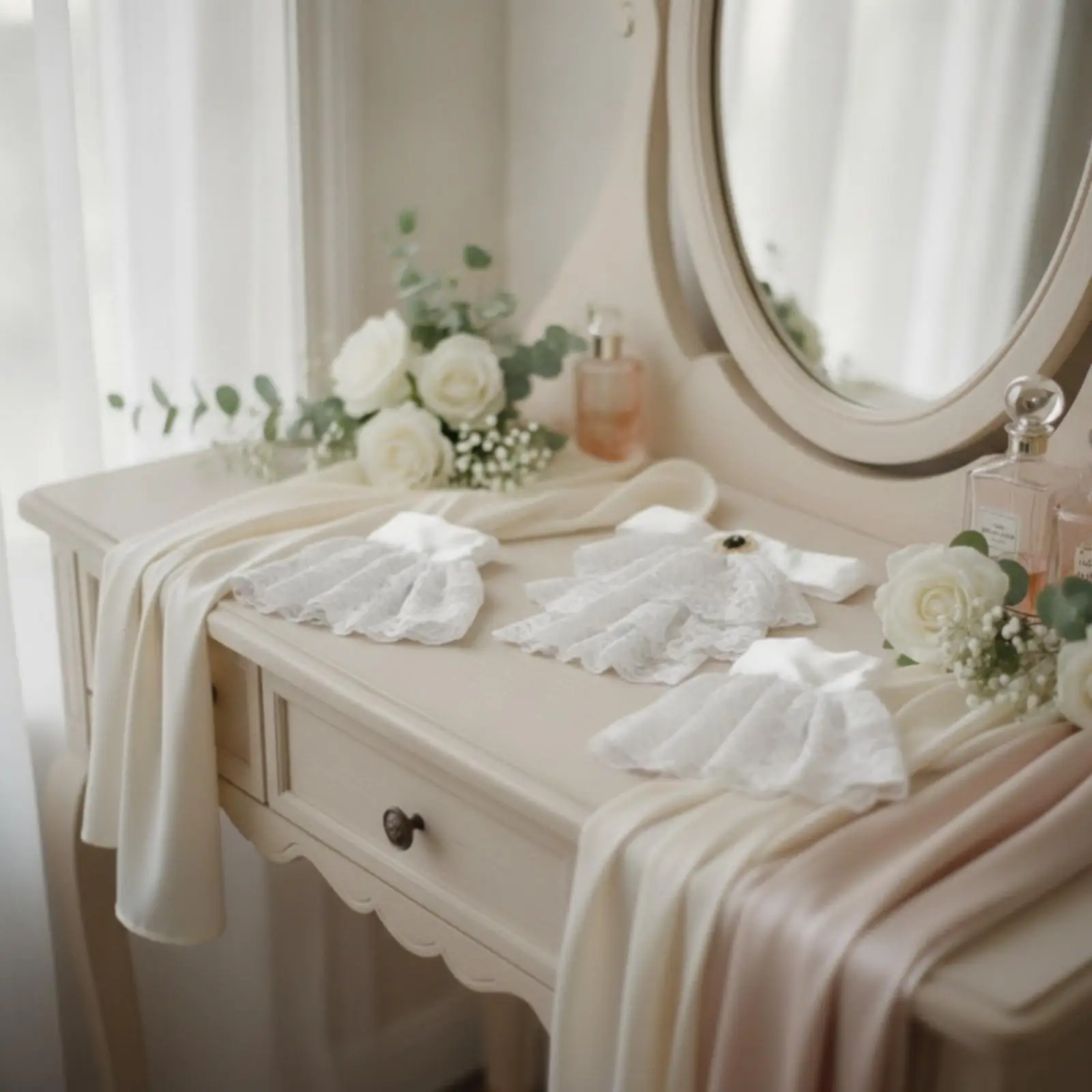 conjunto-de-renda-e-punhos-brancos-com-padrao-floral-e-punhos-transparentes
