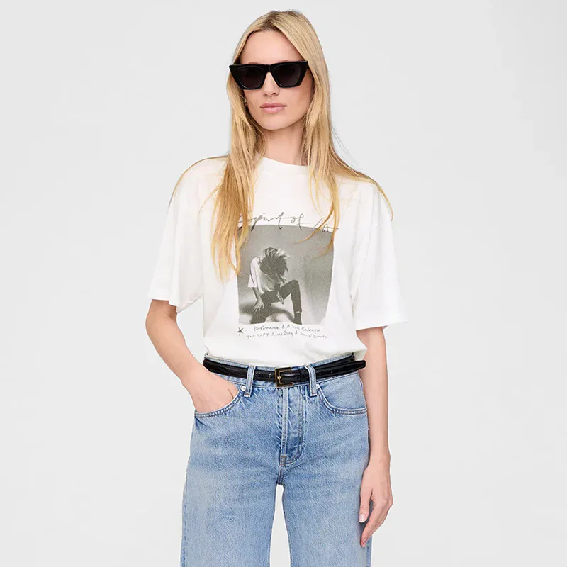 

Летняя новая североамериканская ниша AB с предварительно цифровой печатью, обложка альбома, хлопковая женская футболка с коротким рукавом в стиле рок