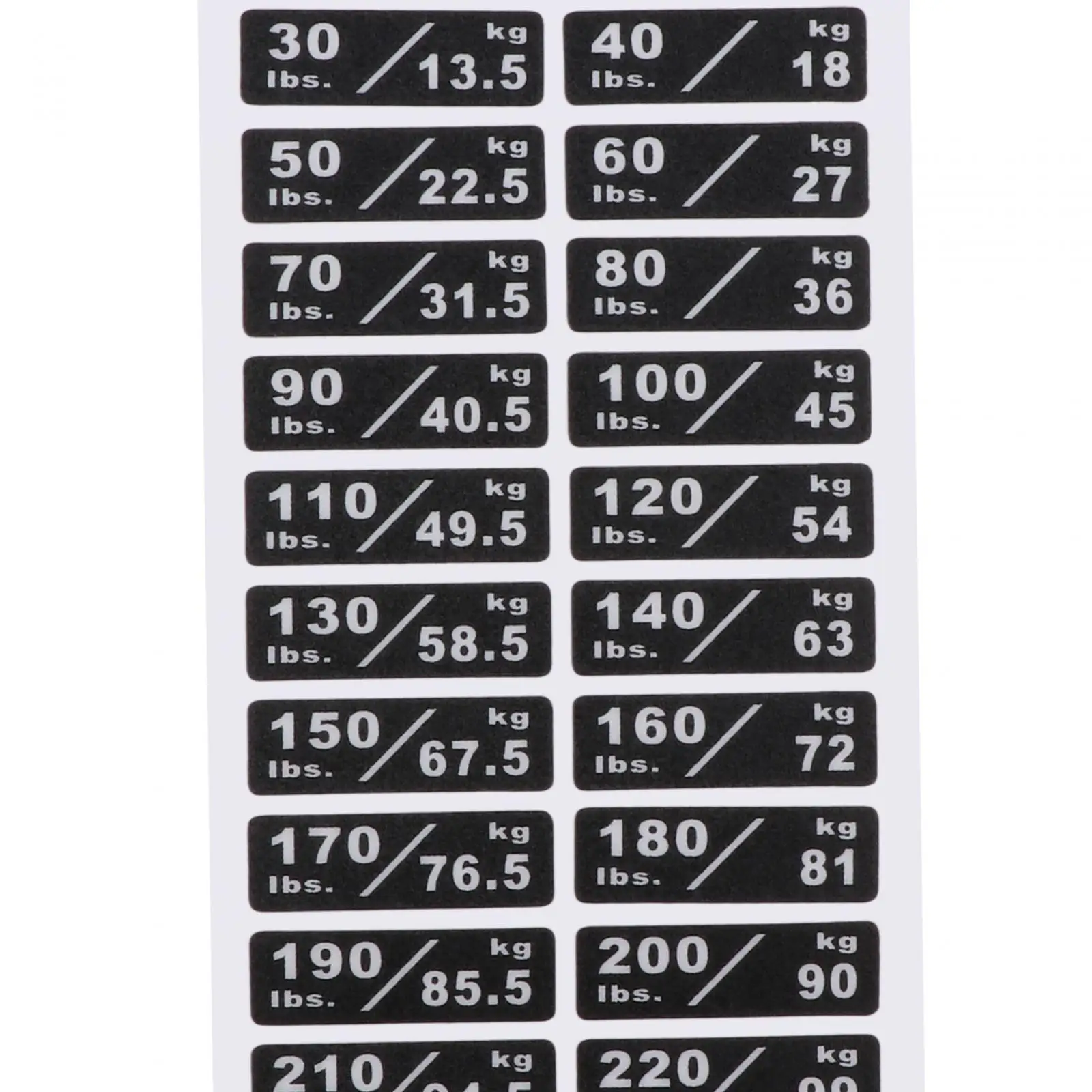 Weight Stack Labels Set Wear Resistant Number Stickers Fitness Equipment Accessory for Gym and Home Use
