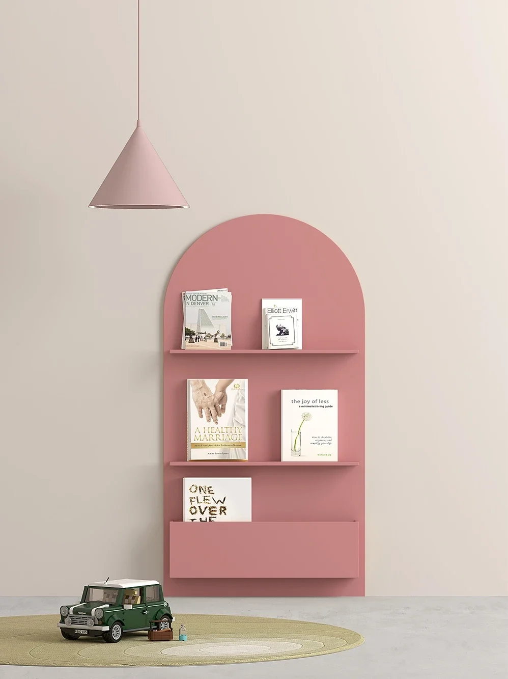 Modern Simple and Light Luxury Ins Book Shelf Floor Storage Rack Magazine Storage Rack