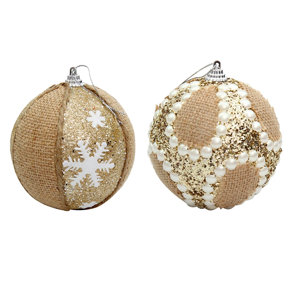 

2pcs Balls Hanging Tree Pendant Xmas Supplies Decorative Balls Hanging Decoration Festive Home nament Lightweight