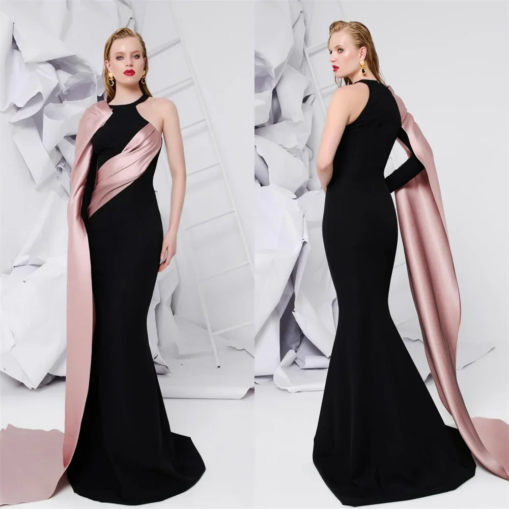 

Customized Saudi Arabia Prom Dress Dearin One-shoulder Mermaid Floor Length Skirts Hugging Ribbon Fold Bespoke Occasion Dresses