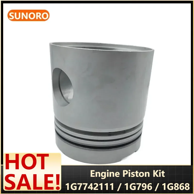 Engine Piston Kit 1G7742111 / 1G796 / 1G868 – 4JG1 Series for 6-8 t Excavators, Oversize Options, 12-Month Warranty