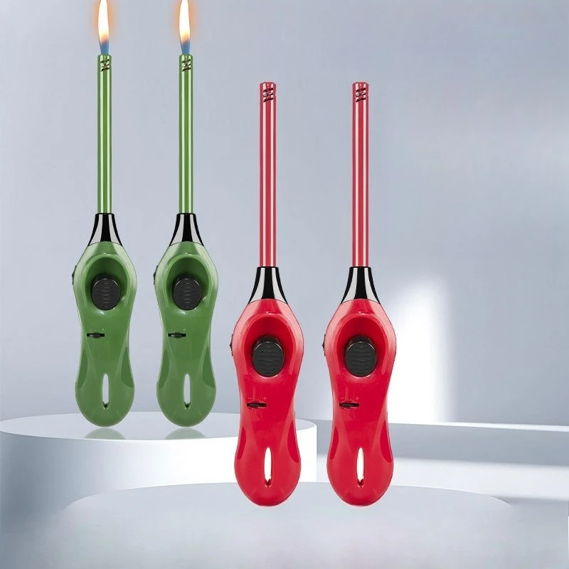 Long Refillable Butane Lighter Open Flame Igniter for Gas Stove, Cooktop, Candles, BBQ, Outdoor Kitchen Safe Ignition Tool