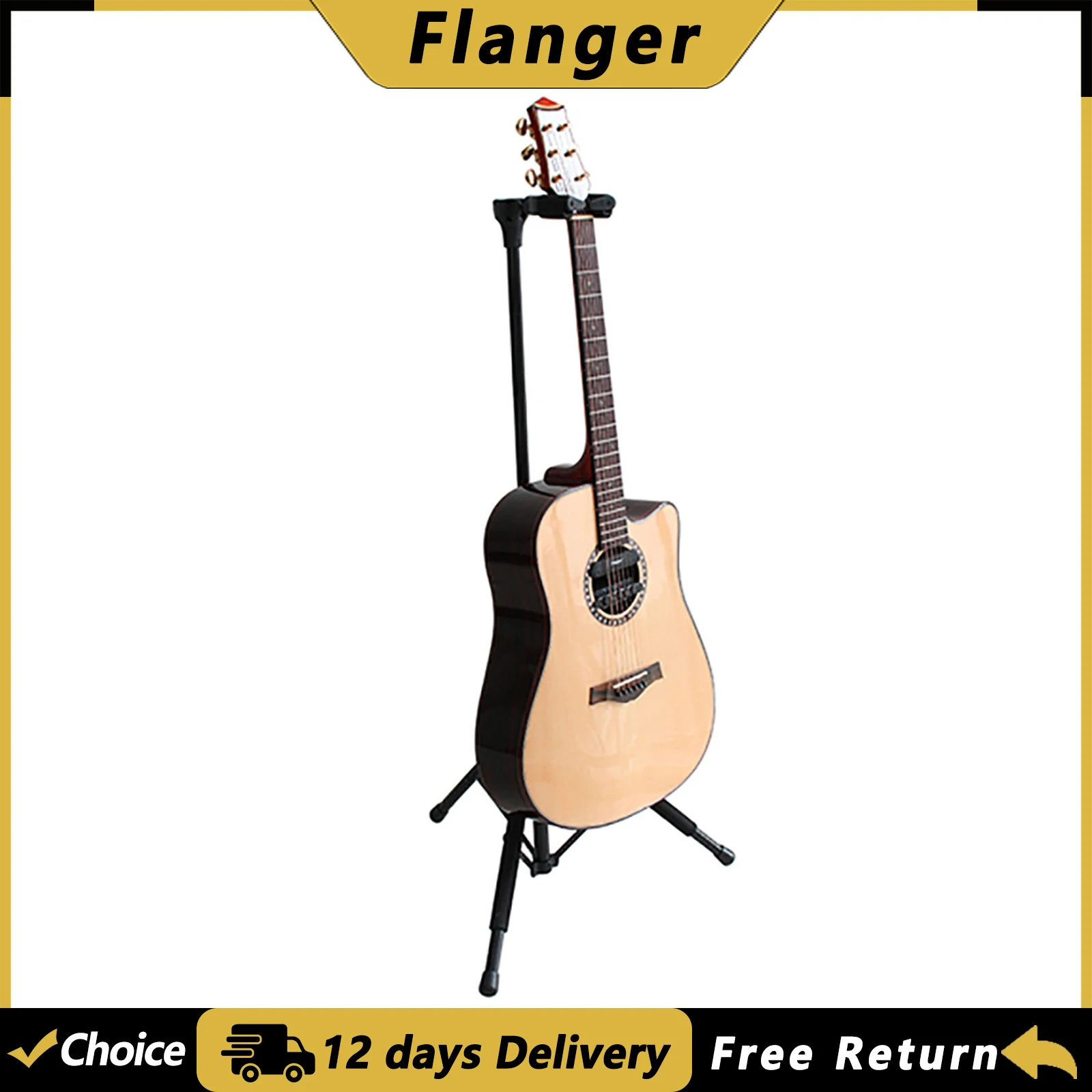 

Металлическая подставка для гитары Flanger FL-08, универсальная вертикальная подставка для гитары, бас-гитары, укулеле, детали и аксессуары для музыкальных инструментов