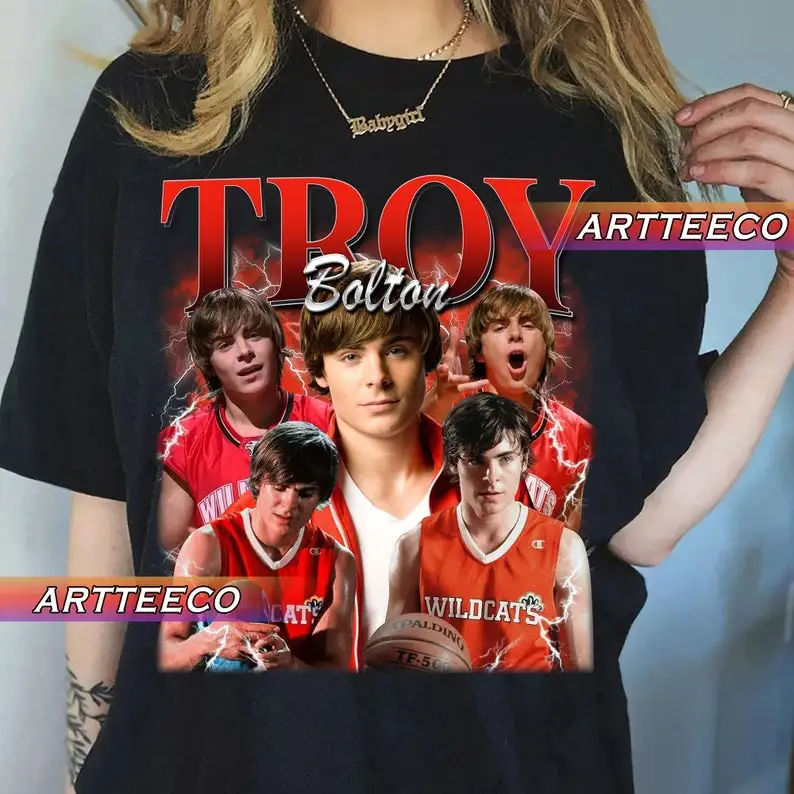 Vintage Troy Bolton Shirt, Troy Bolton T-Shirt, Troy Bolton Tv T-shirt